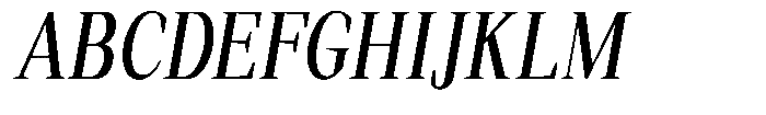 Regante Condensed Slant Font UPPERCASE