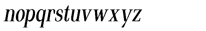 Regante Condensed Slant Font LOWERCASE