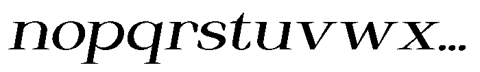 Regante Expanded Slant Font LOWERCASE