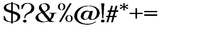 Regante Expanded Font OTHER CHARS