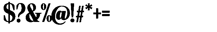 Regante Extra Bold Condensed Font OTHER CHARS
