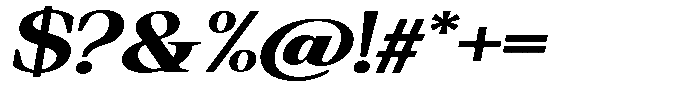 Regante Extra Bold Expanded Slant Font OTHER CHARS