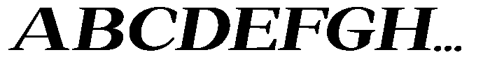 Regante Extra Bold Expanded Slant Font UPPERCASE