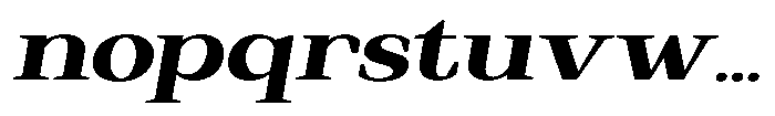 Regante Extra Bold Expanded Slant Font LOWERCASE
