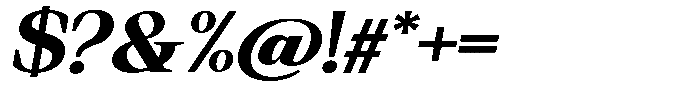 Regante Extra Bold Semi Expanded Slant Font OTHER CHARS