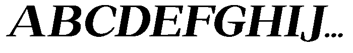Regante Extra Bold Semi Expanded Slant Font UPPERCASE