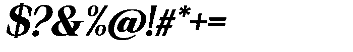 Regante Extra Bold Slant Font OTHER CHARS