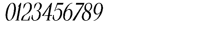 Regante Light Condensed Slant Font OTHER CHARS