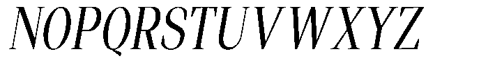 Regante Light Condensed Slant Font UPPERCASE