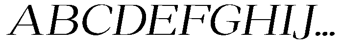 Regante Light Expanded Slant Font UPPERCASE