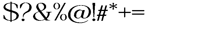 Regante Light Expanded Font OTHER CHARS