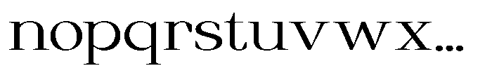 Regante Light Expanded Font LOWERCASE