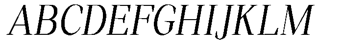 Regante Light Semi Condensed Slant Font UPPERCASE