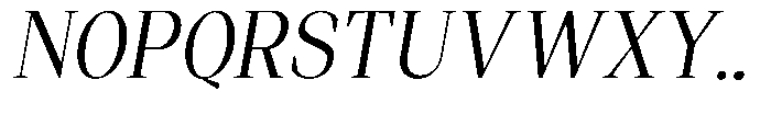 Regante Light Semi Condensed Slant Font UPPERCASE