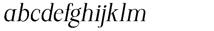 Regante Light Semi Condensed Slant FONT