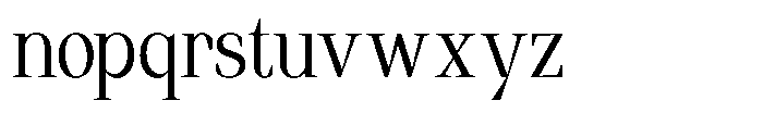 Regante Light Semi Condensed Font LOWERCASE