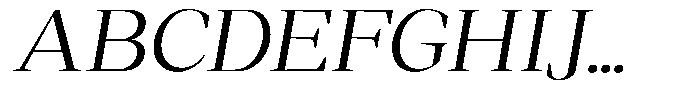 Regante Light Semi Expanded Slant Font UPPERCASE