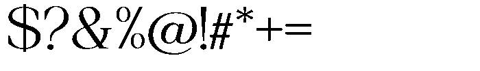 Regante Light Semi Expanded Font OTHER CHARS