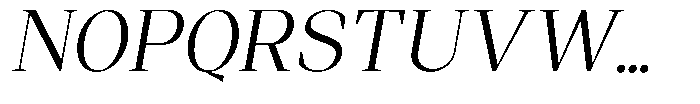 Regante Light Slant Font UPPERCASE