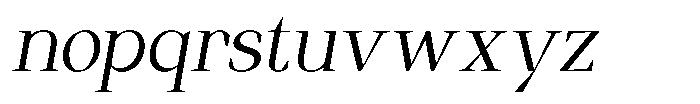 Regante Light Slant Font LOWERCASE