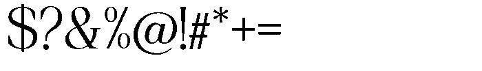 Regante Light Font OTHER CHARS