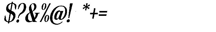 Regante Medium Condensed Slant Font OTHER CHARS