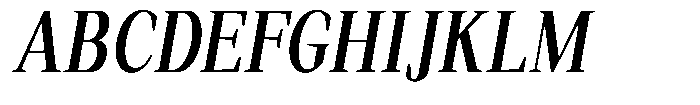 Regante Medium Condensed Slant Font UPPERCASE