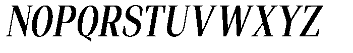 Regante Medium Condensed Slant Font UPPERCASE