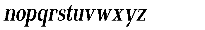 Regante Medium Condensed Slant Font LOWERCASE