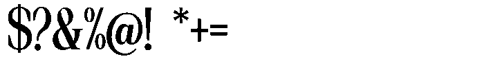 Regante Medium Condensed Font OTHER CHARS