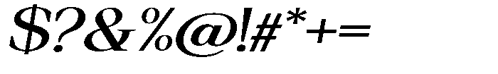 Regante Medium Expanded Slant Font OTHER CHARS