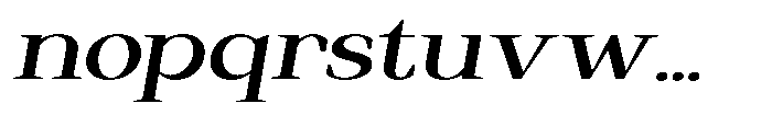 Regante Medium Expanded Slant Font LOWERCASE