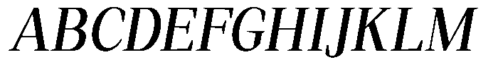 Regante Medium Semi Condensed Slant Font UPPERCASE