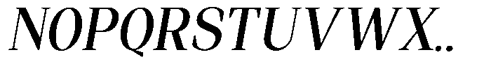 Regante Medium Semi Condensed Slant Font UPPERCASE