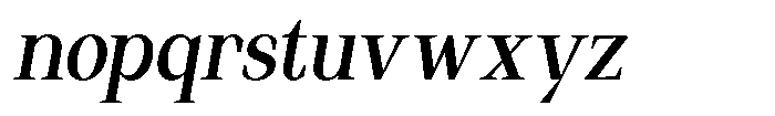 Regante Medium Semi Condensed Slant Font LOWERCASE