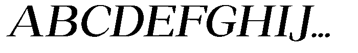 Regante Medium Semi Expanded Slant Font UPPERCASE