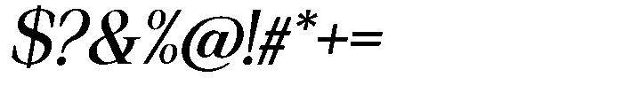 Regante Medium Slant Font OTHER CHARS