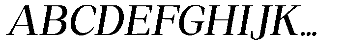 Regante Medium Slant Font UPPERCASE
