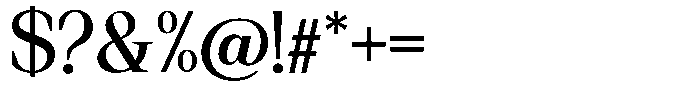 Regante Medium Font OTHER CHARS