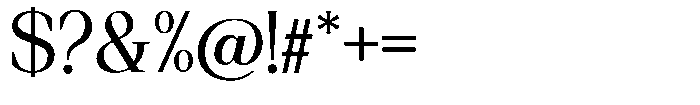 Regante Regular Font OTHER CHARS