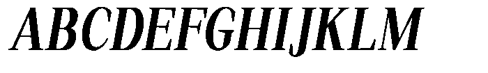 Regante Semi Bold Condensed Slant Font UPPERCASE