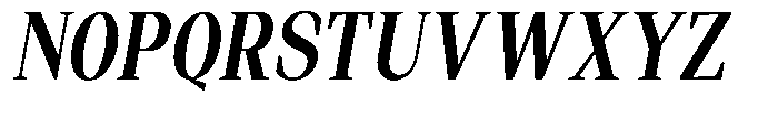 Regante Semi Bold Condensed Slant Font UPPERCASE