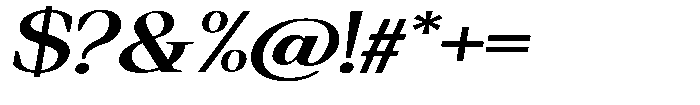 Regante Semi Bold Expanded Slant Font OTHER CHARS