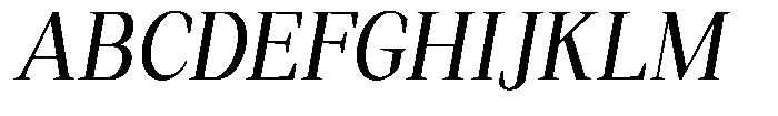 Regante Semi Condensed Slant Font UPPERCASE