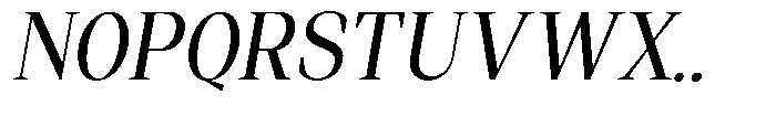 Regante Semi Condensed Slant Font UPPERCASE