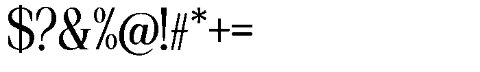 Regante Semi Condensed Font OTHER CHARS