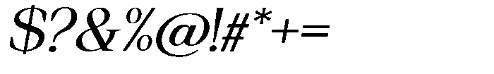 Regante Semi Expanded Slant Font OTHER CHARS