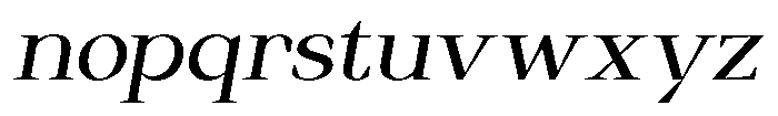 Regante Semi Expanded Slant Font LOWERCASE