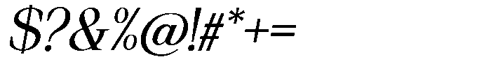 Regante Slant Font OTHER CHARS