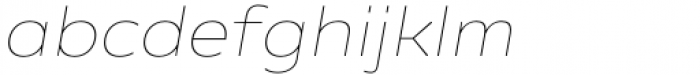 Regave Thin Italic Font LOWERCASE